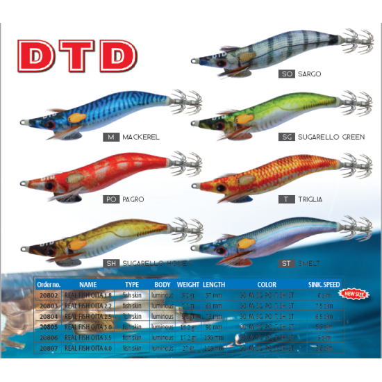 DTD REAL FISH OITA  MISURA 2.5 DTD - 2